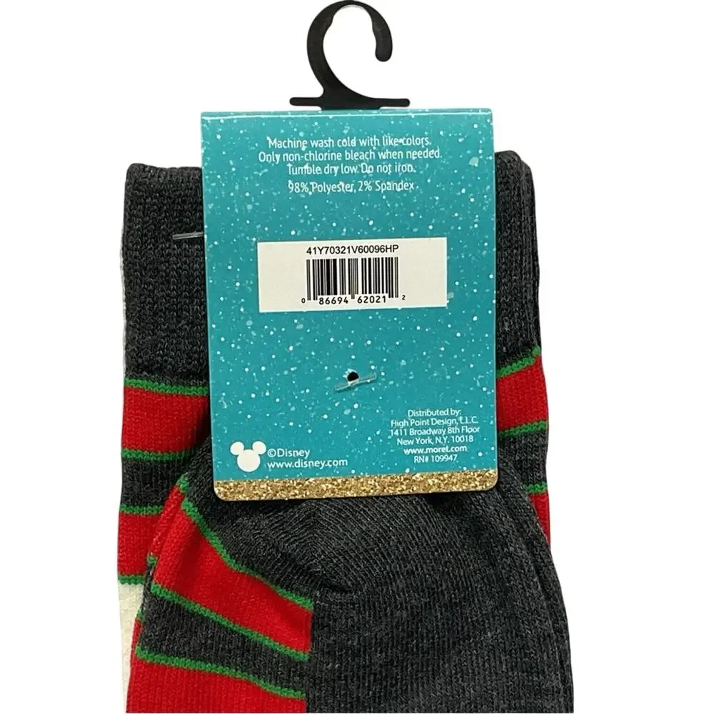 Disney Star Wars Christmas Crew Socks Mens Size 6.5 -12 Mandalorian Mickey Mouse